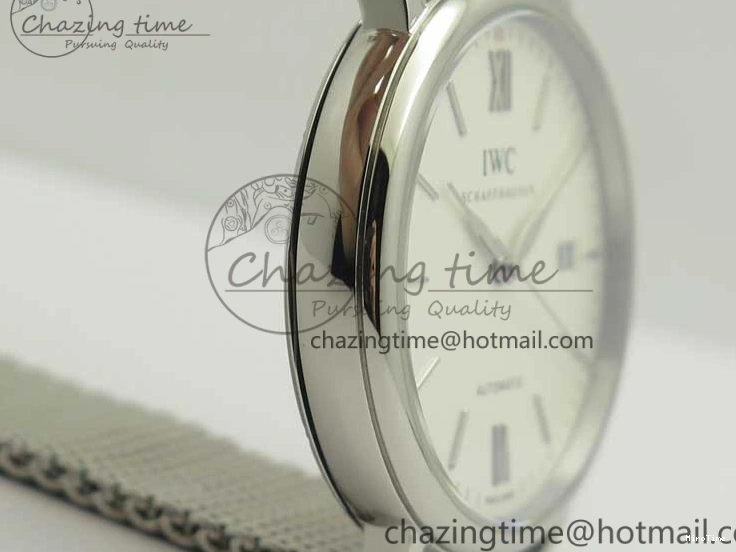MIROTIME 0520 Portofino Automatic SS MKF 1:1 Best Edition White Dial On SS Mesh Bracelet A2892 V TechFriendly 7205